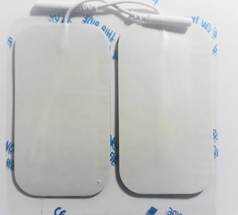 Globus Tens Cihazı Uyumlu Elektrot Pedi, Düz Girişli-Kablolu-Soketli 5 x 9 cm